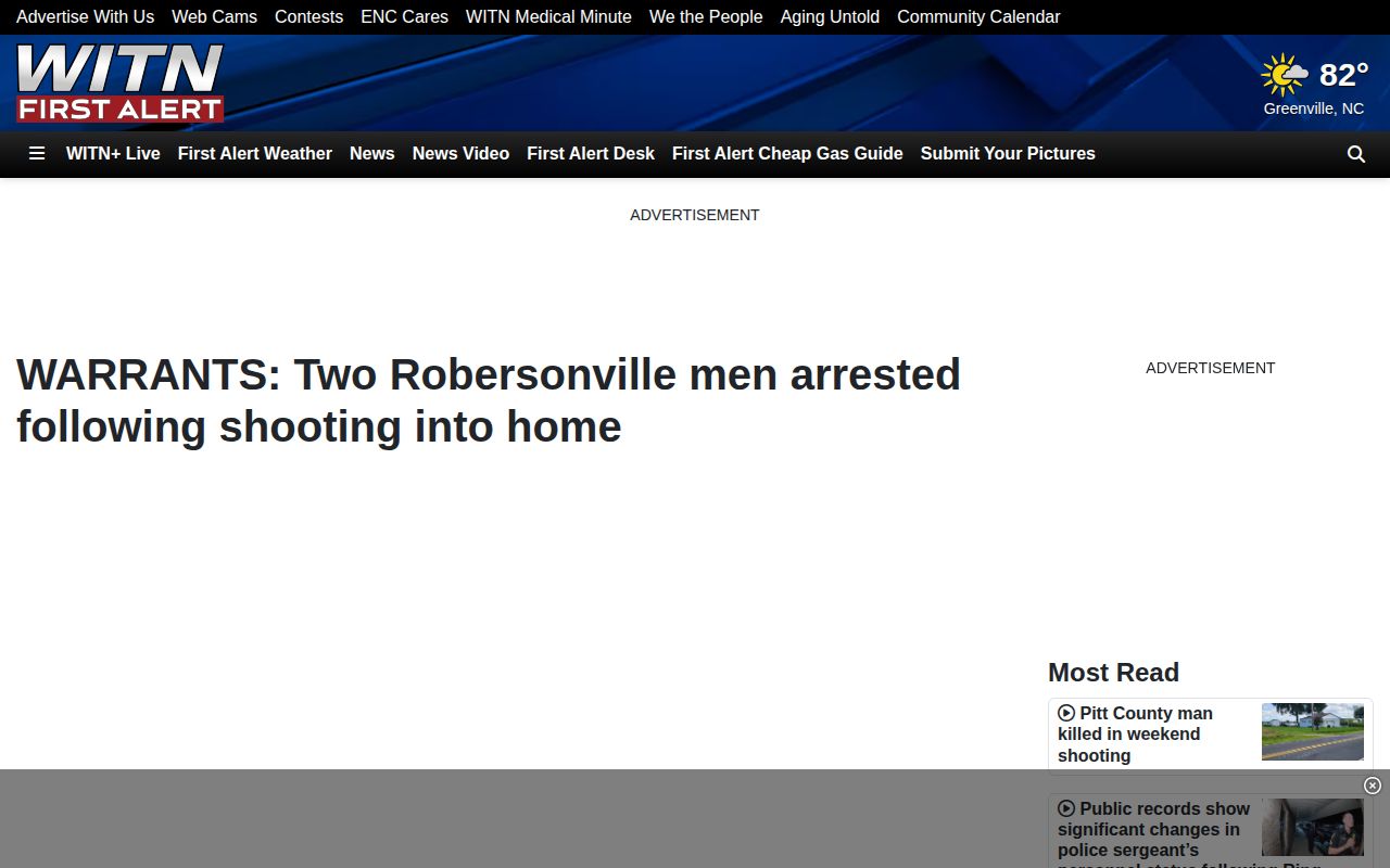 WITN report about arrests tied to a Robersonville investigation